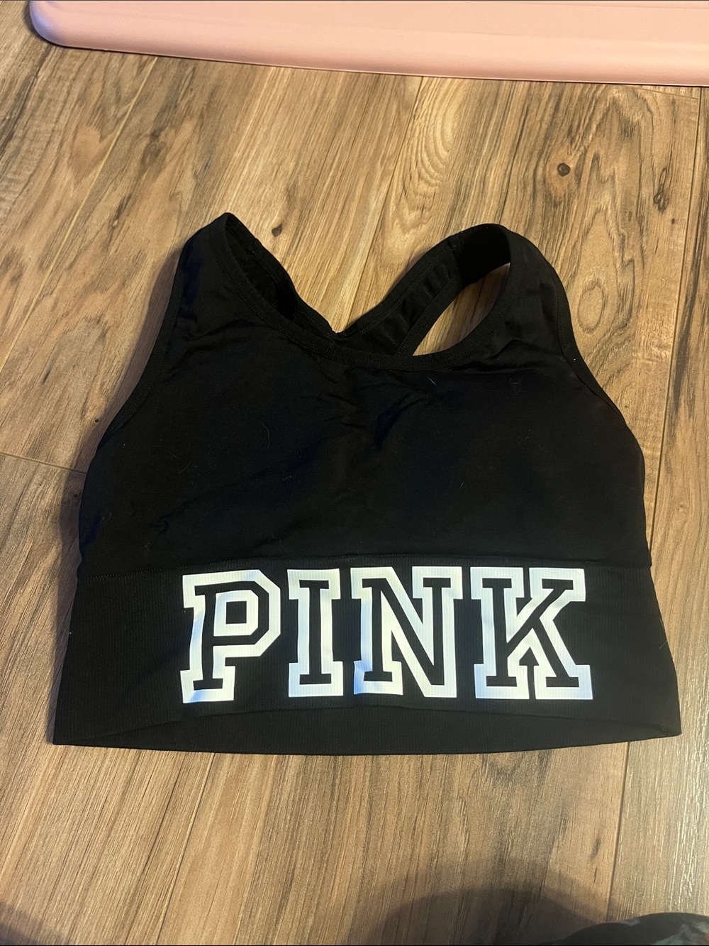 PINK Victoria's Secret Black Logo Ultimate Lined Bra